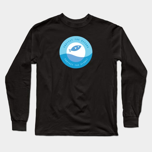 Protect the Oceans Long Sleeve T-Shirt by dzynwrld